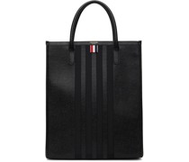 Black 4-Bar Leather Tote