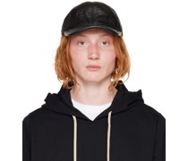 Black Leather Stevie Cap