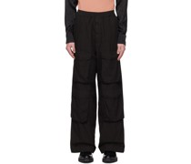 Black Loose-Fit Cargo Pants