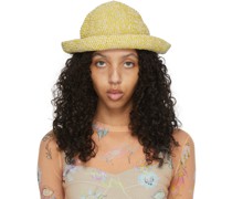 SSENSE Exclusive Yellow Crochet Bucket Hat