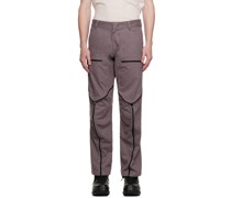 Purple Tri Zip Cargo Pants