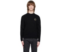 Black V-Emblem Sweater