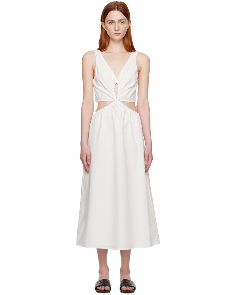 Anine Bing Damen White Dione Midi Dress