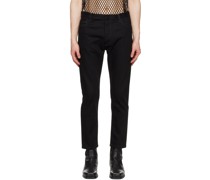 Black Five-Pocket Jeans