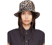Black & Beige Leopard Bucket Hat