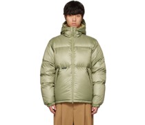 Green Hooded Down Jacket