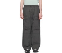 Gray Layered Cargo Pants