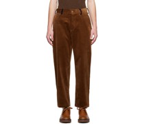 Brown Paneled Balloon Trousers