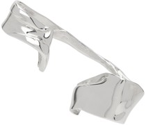 Silver Warp Single Ear Cuff