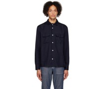 Navy Camp Collar Shirt