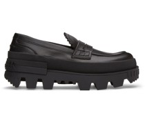 Black Leather Maxence Loafers