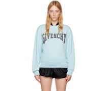 Blue Embroidered Sweatshirt
