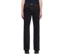 Black Double Zipper Jeans