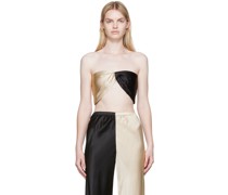 Beige & Black Twist Tank Top