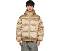 Gold Hooded Down Jacket