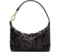 Black Small Butterfly Small Pouch Sequin Bag