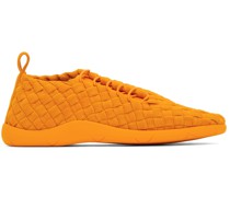 Orange Intrecciato Low Sneakers