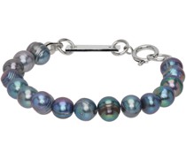 SSENSE Exclusive Purple & Silver Pearl Bracelet