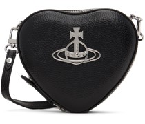 Black Mini Louise Heart Crossbody Bag