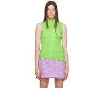 Green Slashed Turtleneck