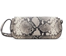 Black & White Snake-Embossed Bag