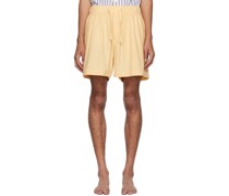 Yellow Four-Pocket Pyjama Shorts