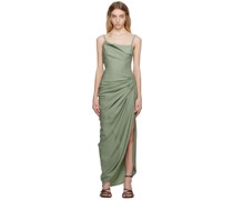 Green Le Raphia 'La Robe Saudade' Maxi Dress