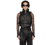 Black Wrap Denim Vest