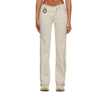 Gray Raw Edge Jeans