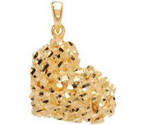 SSENSE Exclusive Gold VC014 Vertical Heart Pendant