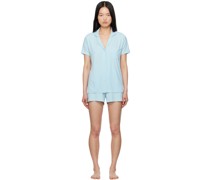Blue Soft Lounge Short Pyjama Set