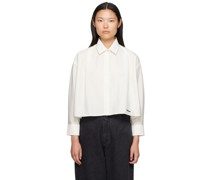 White Front Pleats Shirt