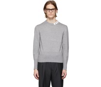 Grey 4-Bar Collar Sweatshirt