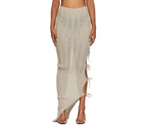 Beige Katrine String Maxi Skirt