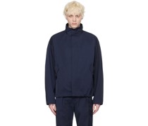 Navy Stand Collar Jacket