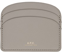 Taupe Demi-Lune Card Holder