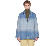 Blue Faded Denim Blazer