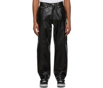 Black Series Faux-Leather Pants