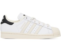 White & Off-White Superstar Sneakers