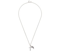 Silver Cross & Wing Necklace