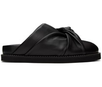Black Big Knot Loafers
