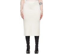 White Flor Midi Skirt