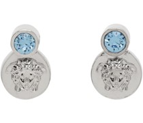 Silver & Blue Medusa Earrings