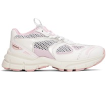 White & Pink Marathon Sneakers