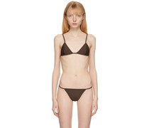 SSENSE Exclusive Brown Triangle Bikini Top