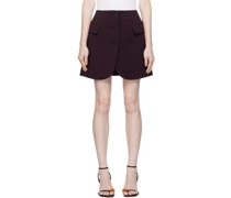 Burgundy High-Rise Miniskirt
