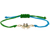 Green & Blue Crab Thread Bracelet