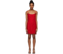 Red 4G Guipure Dress