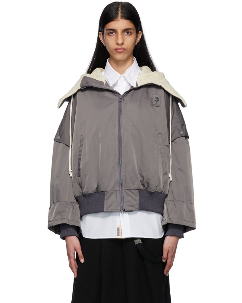 Yohji Yamamoto Damen Gray Detachable Sleeves Jacket