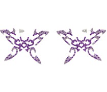 Purple Tattoo Butterfly Earrings